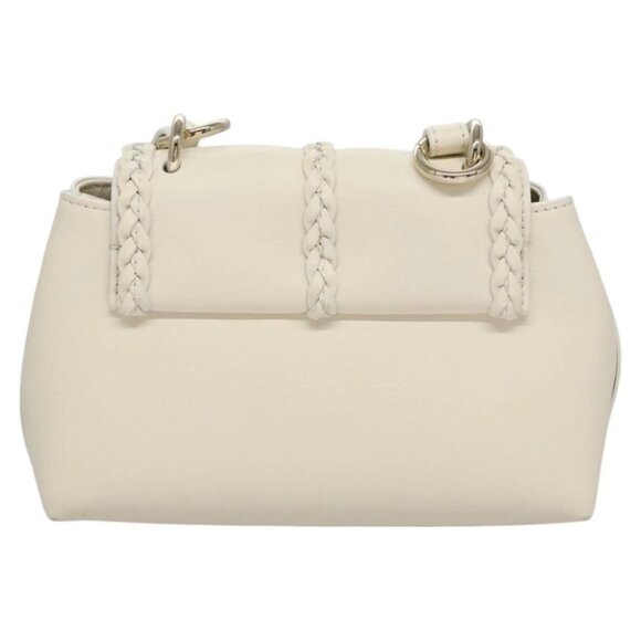Chloe Fringe Hand Bag Leather 2way White Auth BD060AV - Picture 2 of 14